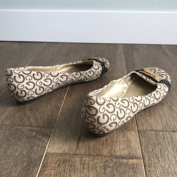 Vintage Y2K G by Guess Farrah 2 Monogram Ballet Flats Shoes - Women's Size 7 - Picture 3 of 14